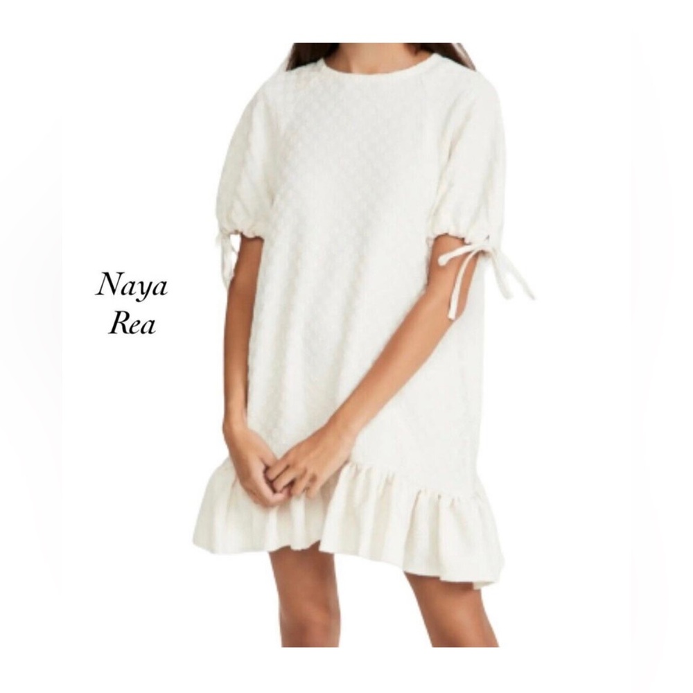 Naya Rea Cream Textured Dress